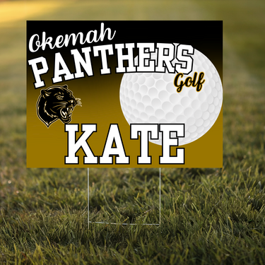 Okemah Panthers Golf Yard Sign